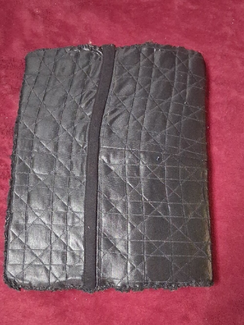 Black Quilted Journal with Decorative Light Blue Bow - Picture 7 of 8
